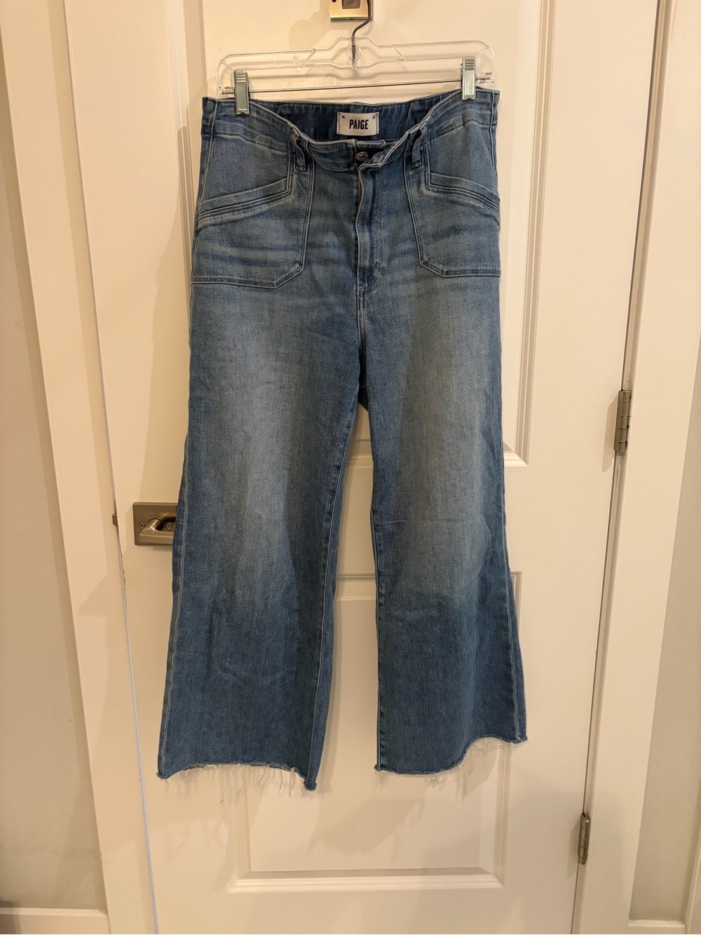 PAIGE Anessa Wide-Leg Cropped Jeans